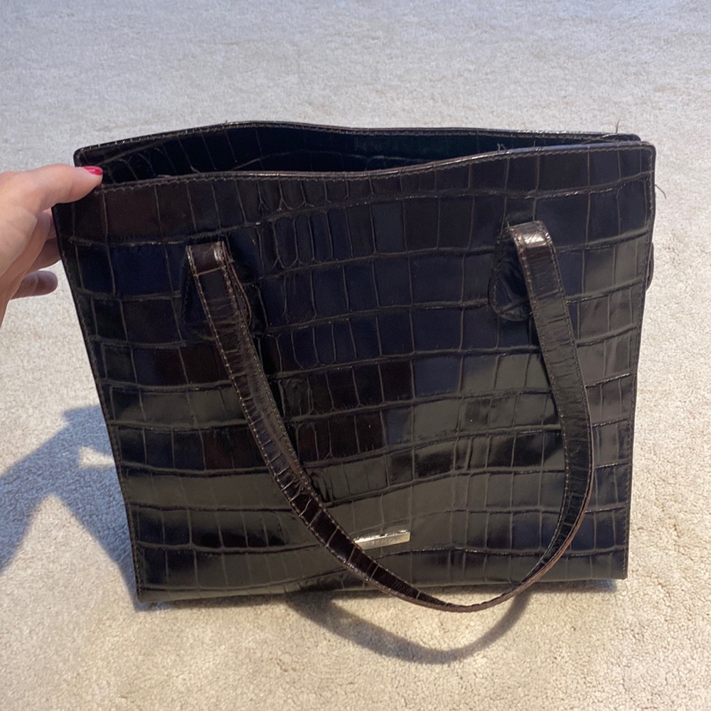 Like new brown Desmond bag in dark brown with pattern